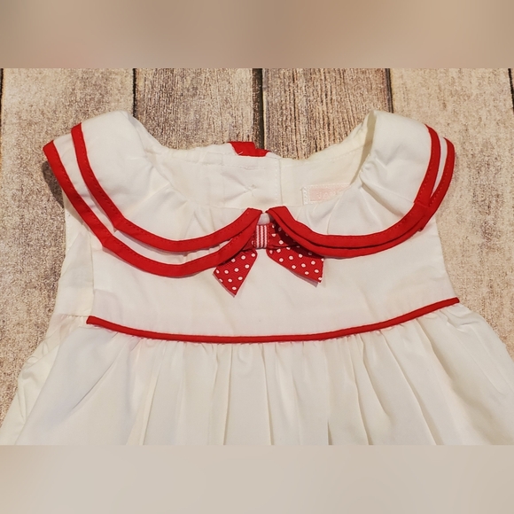 Janie & Jack Watermelon Love Ruffle Collar Ribbon Dress Baby Girls 0-3M NWT - Picture 3 of 7